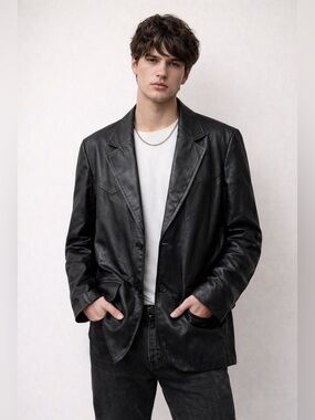 Vintage Adler 1955 Black Leather Jacket | Size 42